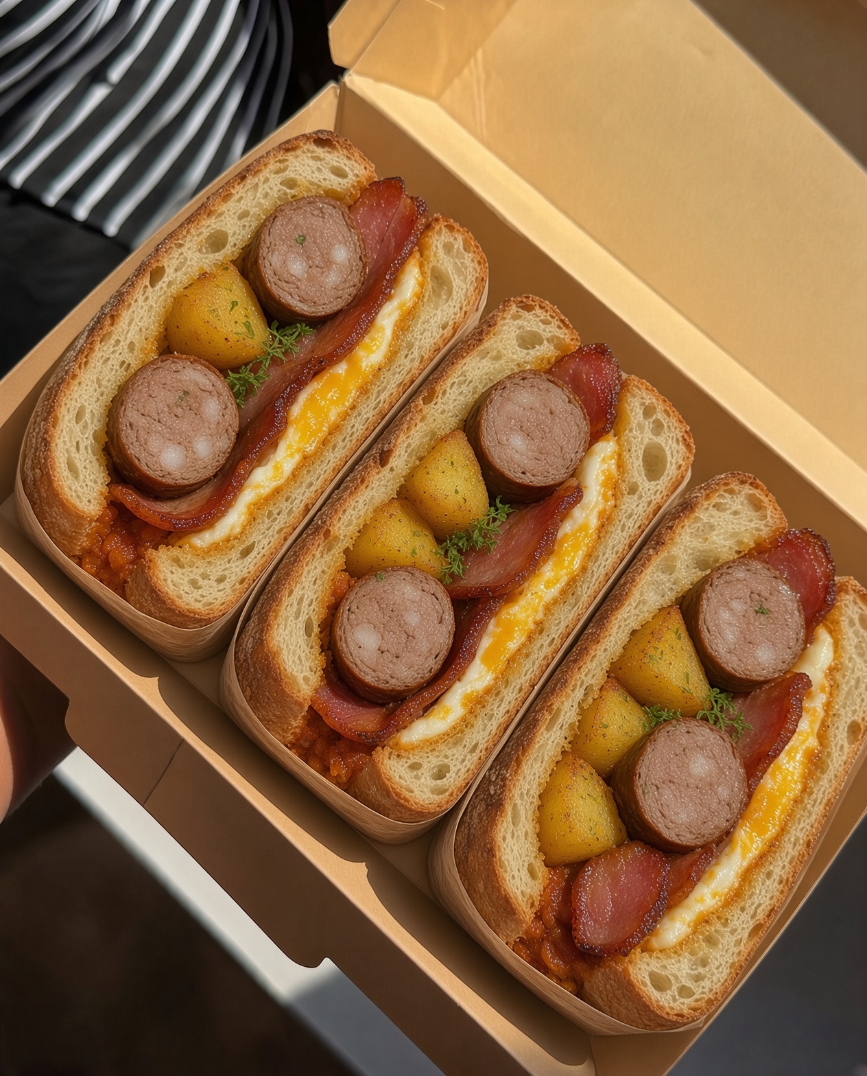 Cape Gatsby in three halves in a kraft box